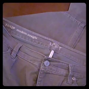 Ann Taylor LOFT 12P Corduroys GRAY